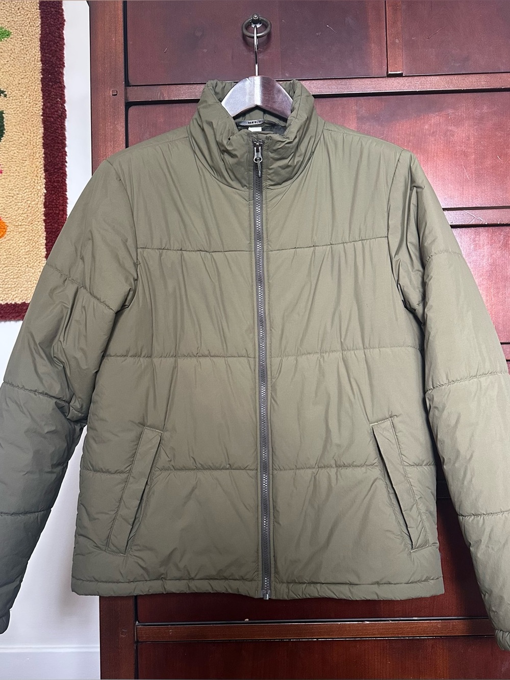 REI Co-Op Men’s Olive Green Puffer Jacket Size Medium